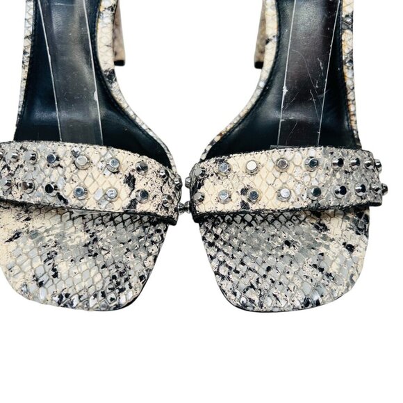 Vince Camuto Lorasha Size 7 Studded Snakeskin Heels Stiletto Party - Picture 4 of 11